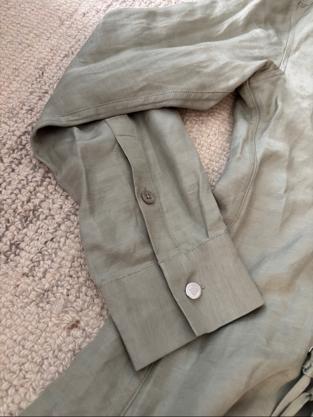 The Kooples Olive Green Lace-Up Mini Dress - Picture 7 of 9